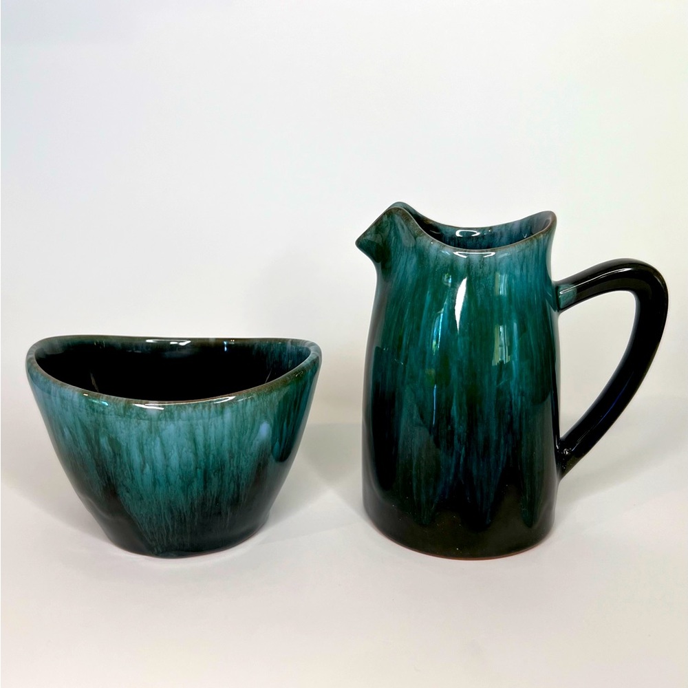 Blue Mountain Pottery Creamer Sugar Bowl Set Canada